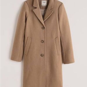 Abercrombie & Fitch Wool Blend Dad Coat